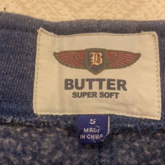 Butter Super Soft Boys Blue Sweat Shorts - Picture 5 of 7